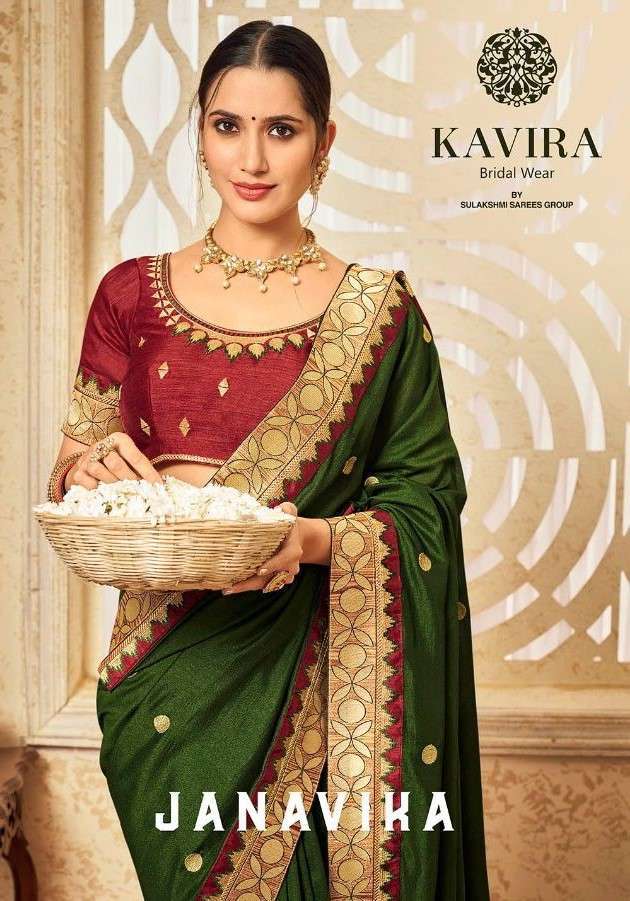 Kavira Janavika Designer Vichitra Silk Saree Collection Dealer