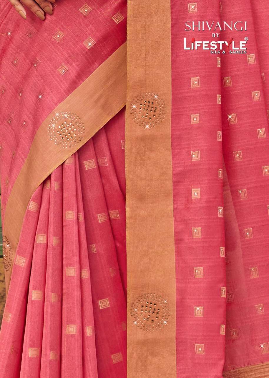 Lifestyle Shivangi Stylish Raw Silk Saree Collection In Surat