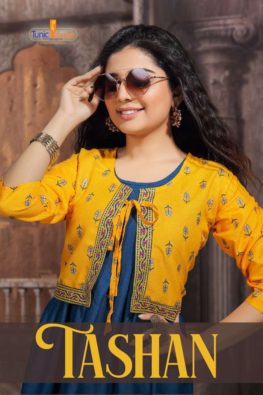 Long party wear Jacket Style Kurti at Rs.700/Piece in kolkata offer by JJ  Boutique