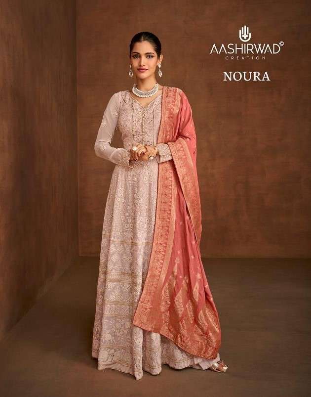 Aashirwad Noura Designer Party Wear Plazzo Style Dress New Collection Wholesaler