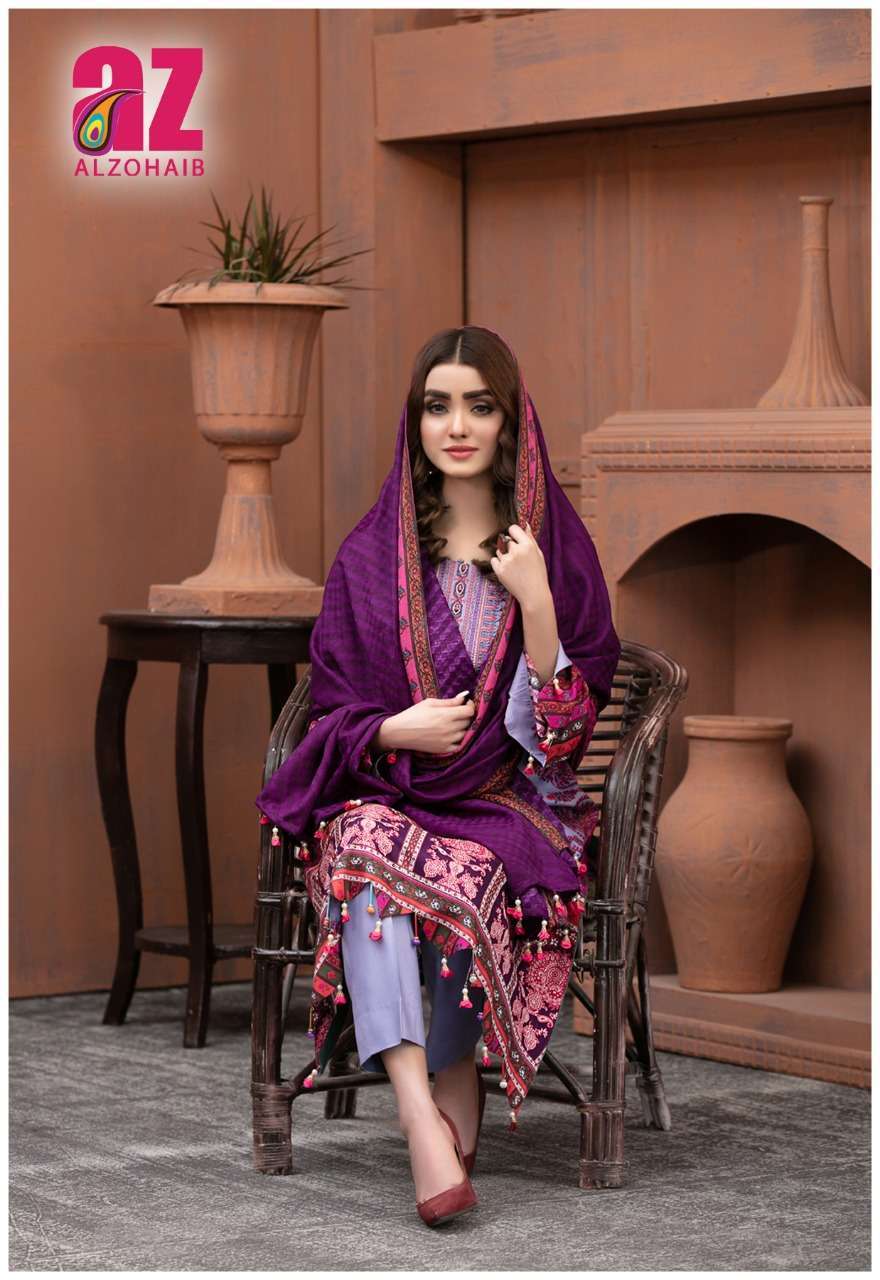 Al Zohaib Roohi Vol 3 Karachi Print Dress Material New Collection Dealer