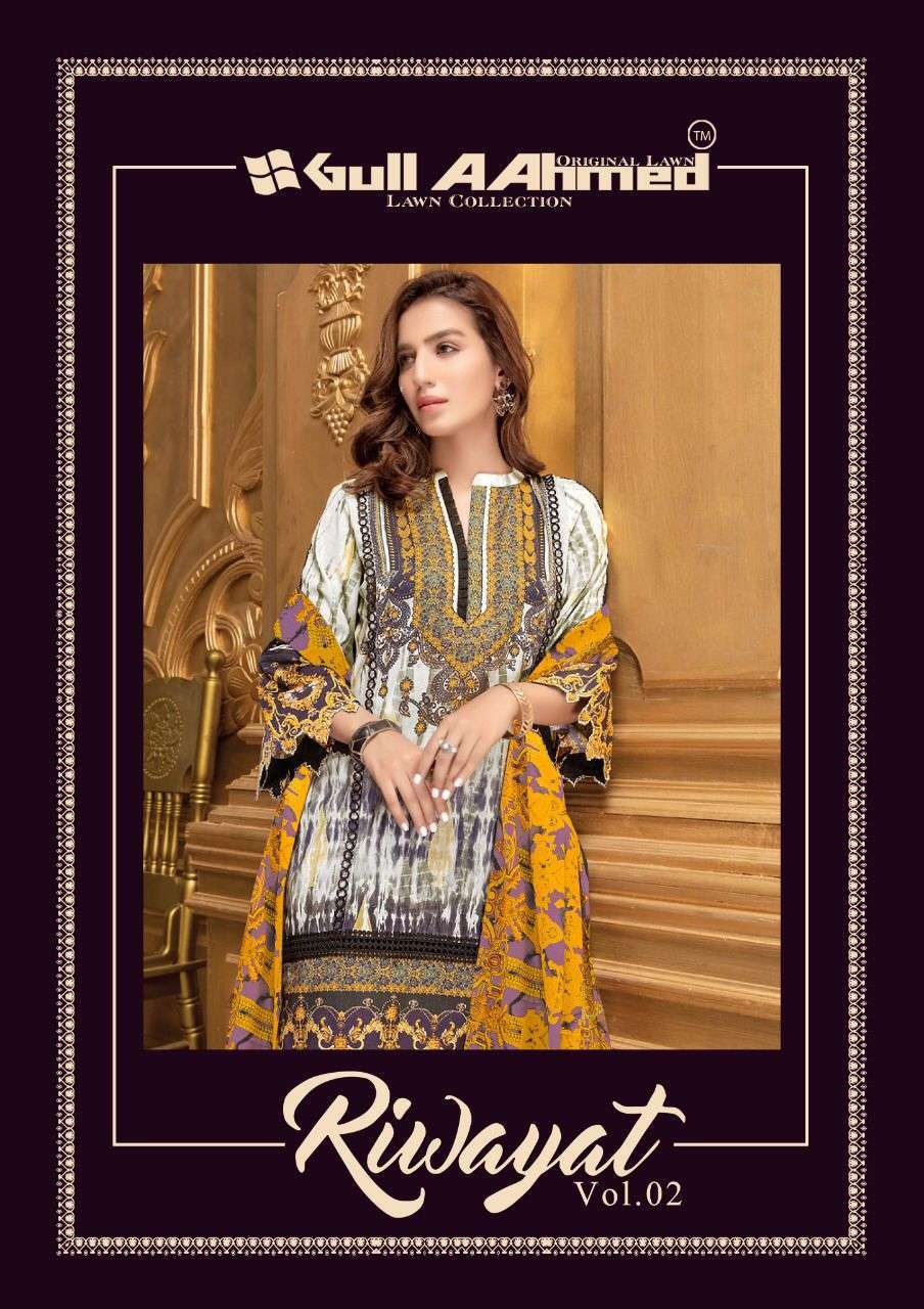 Gul Ahmed Riwayat Vol 2 Fancy Karachi Printed Dress Material New Collection dealer