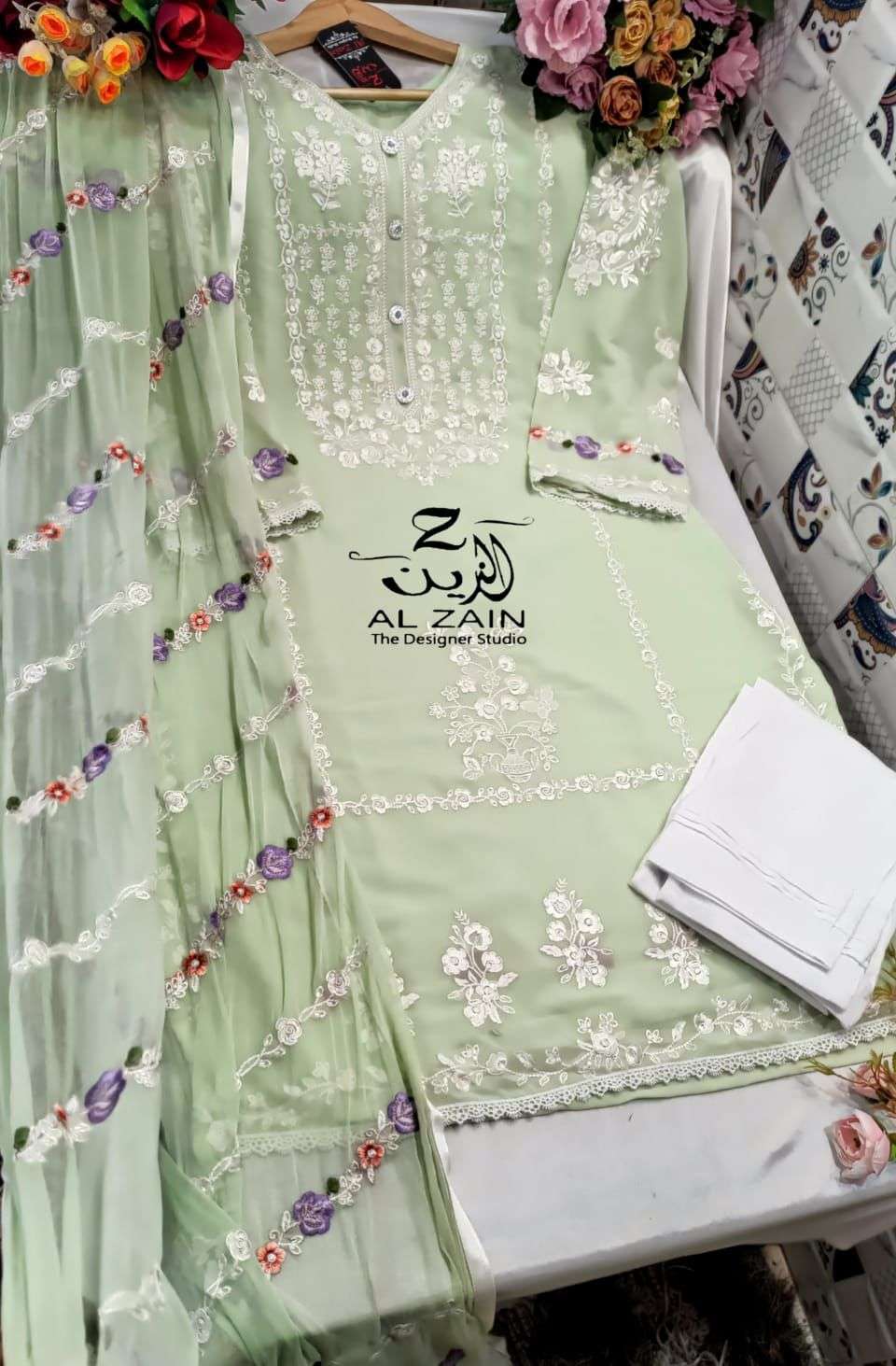 Al Zain 272706 Fancy Pakistani Style Readymade Salwar Suit New Designs Collection in surat