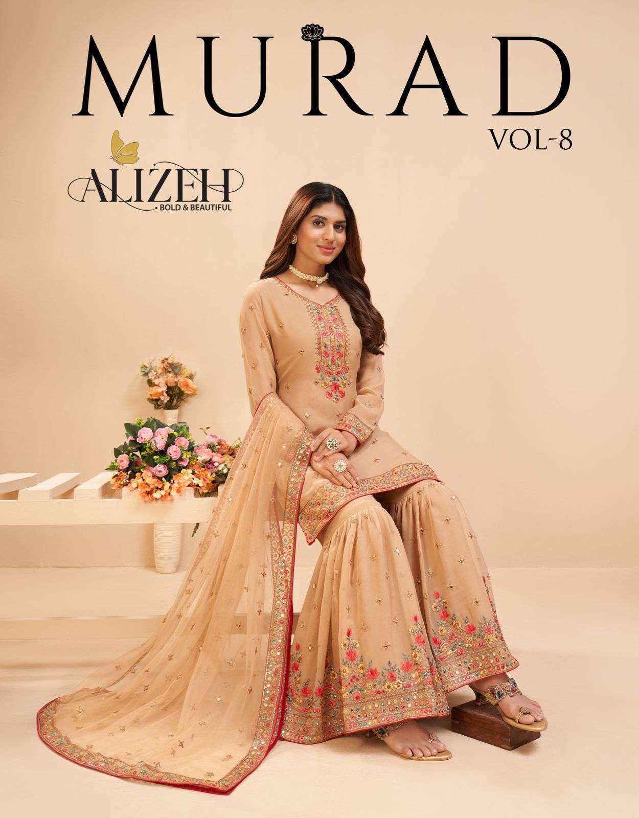 Alizeh Murad Vol 8 Party Wear Sharara Dress Collection In Surat