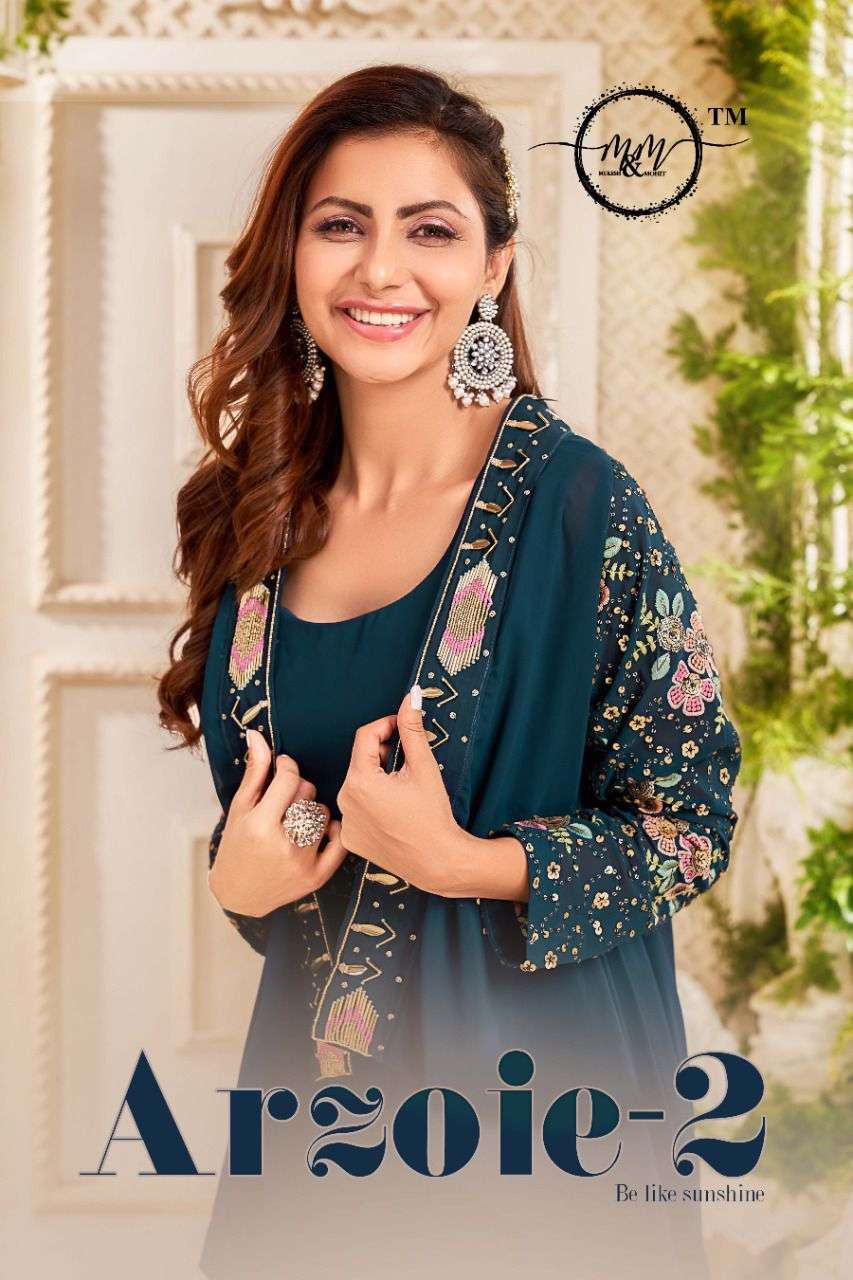 M And M Arzoie Vol 2 Designer Indo Western Style Readymade Collection Dealer