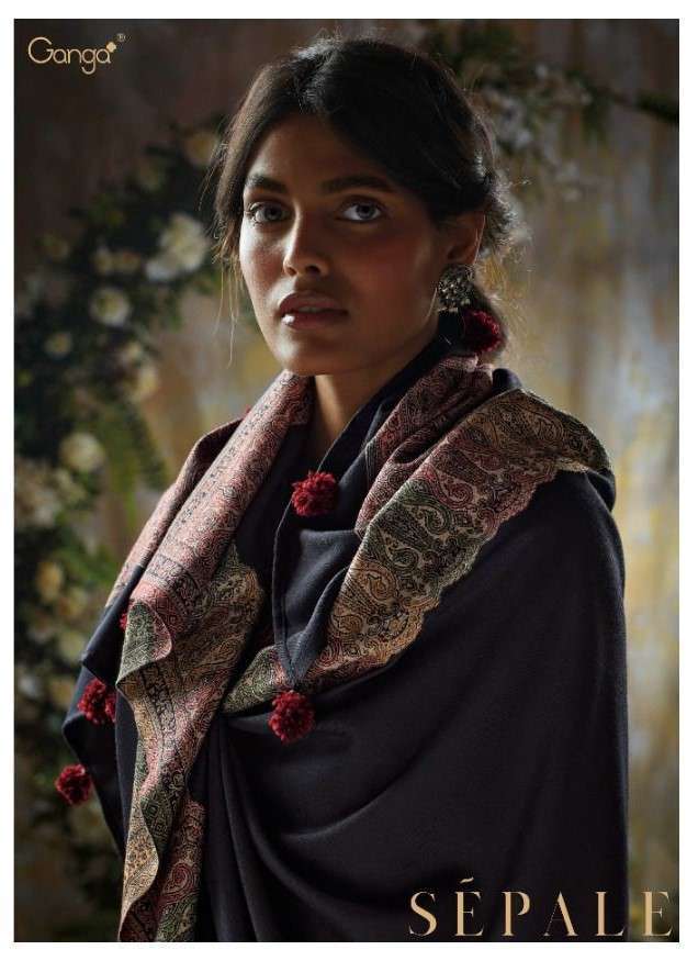 Ganga Sepale Winter Wear Pashmina Ladies Suit wholesaler surat