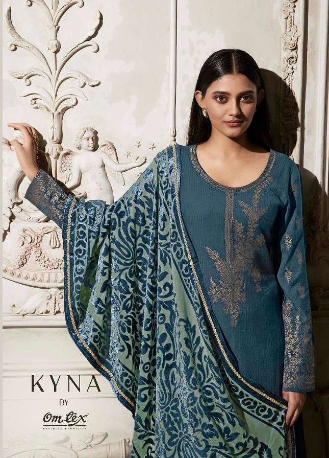 Omtex Kyna Woven Pashmina Silk Suit  Wholesaler surat