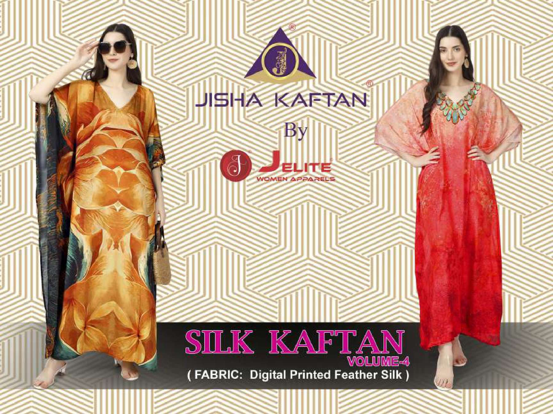 Jelite Silk Kaftan Vol-4 Designer Long Wear Silk Kaftan Catalogue