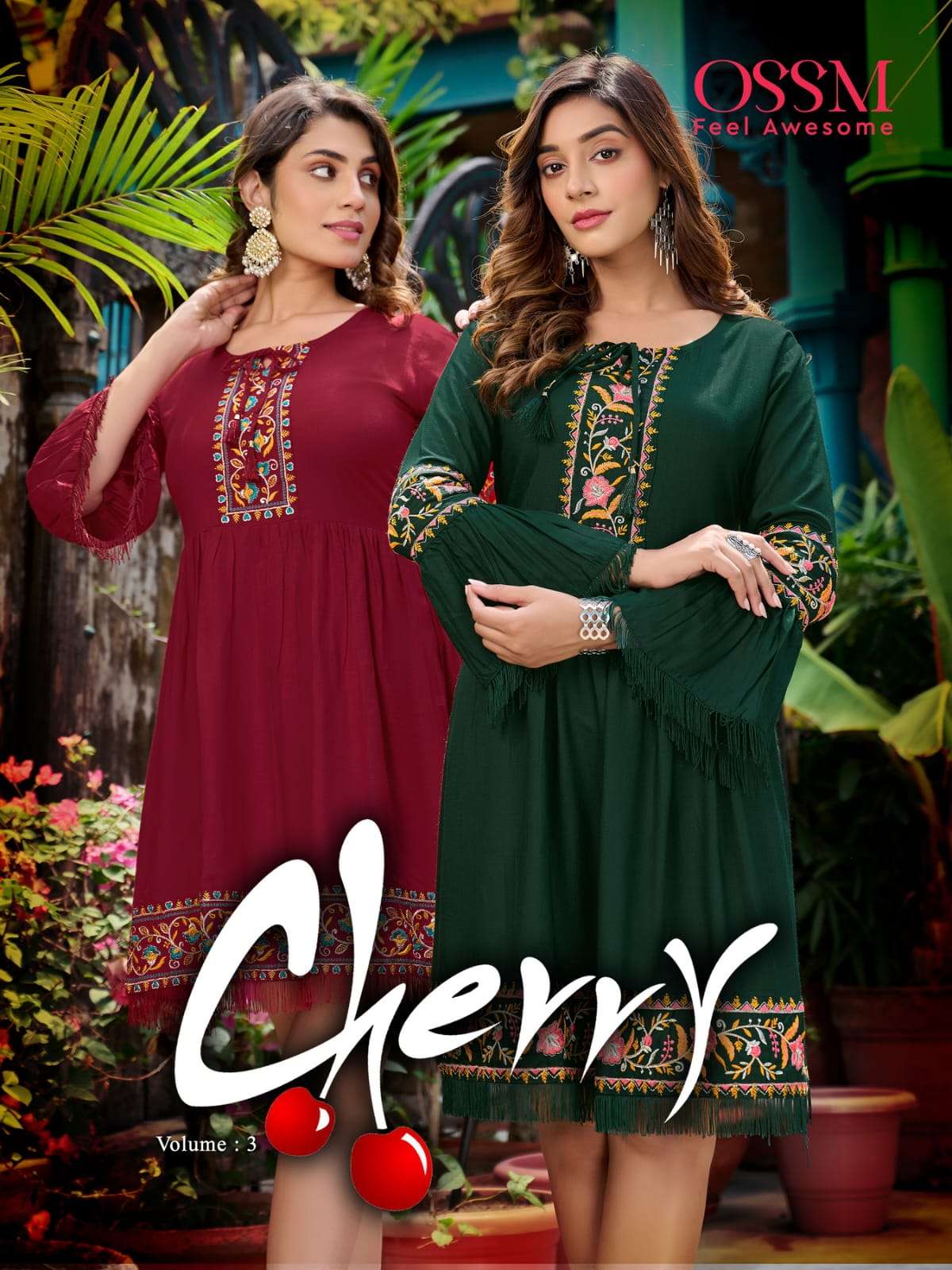 Ossm By Cherry Western Wear Rayon Tops Catalogue Set