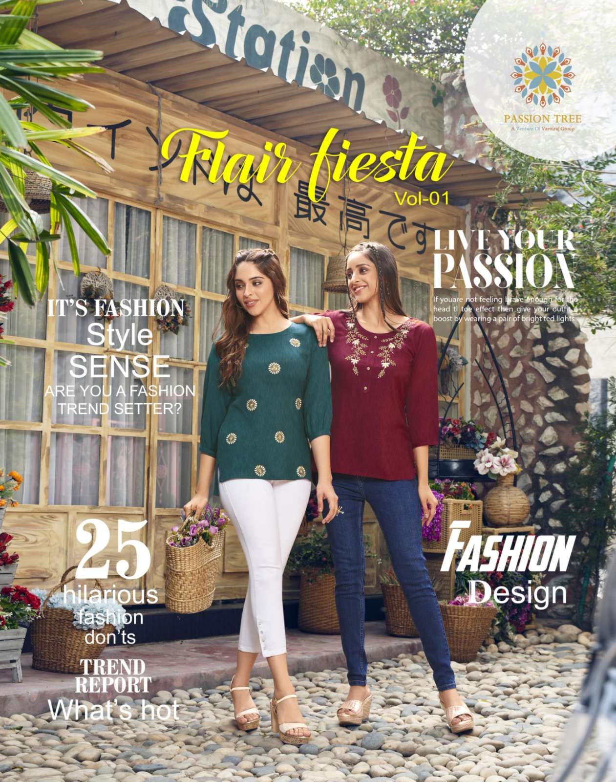 Passion Tree Fiesta Flair Vol-1 Western Wear Tops Wholeseller