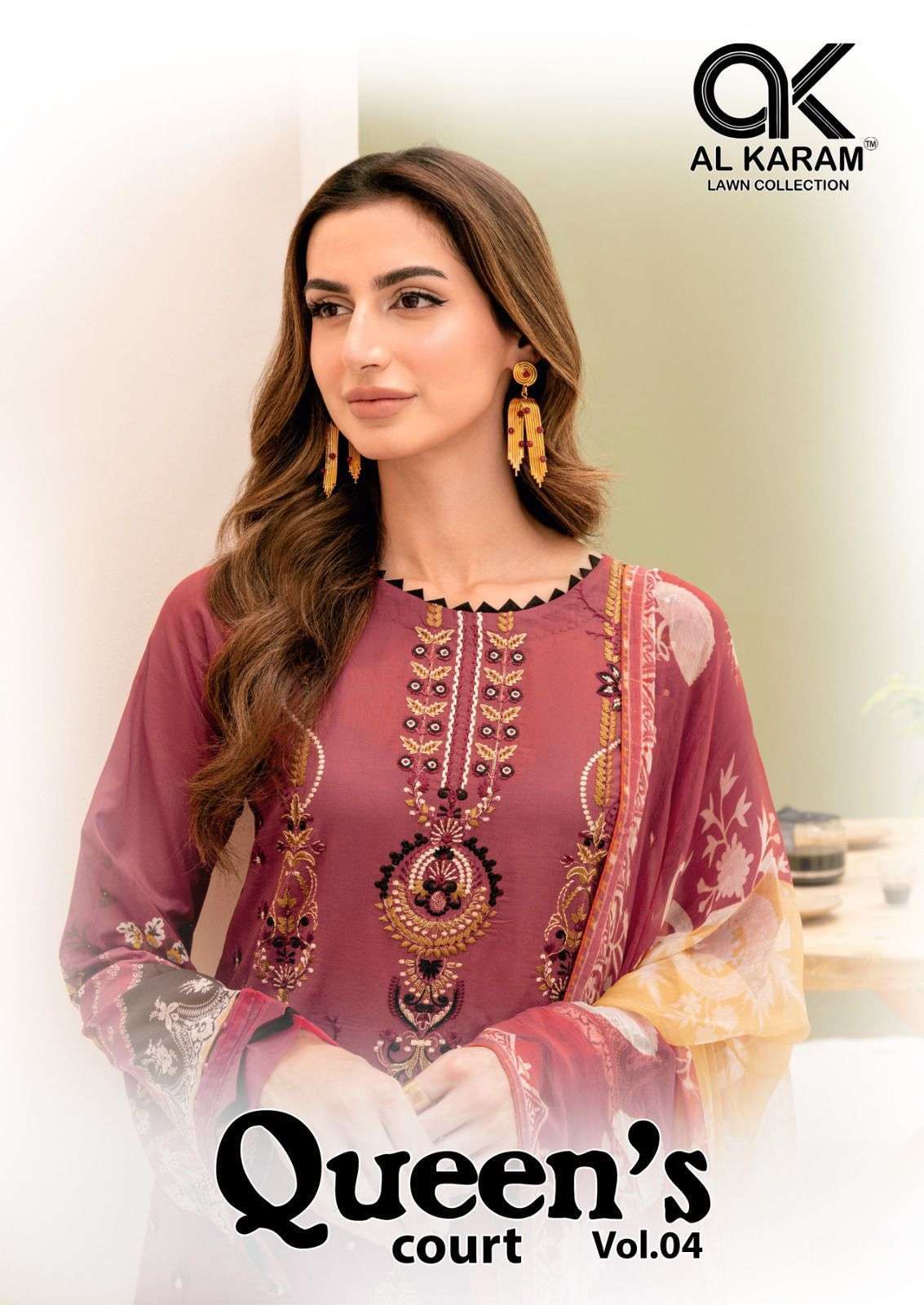 Al Karam Queens Court Vol 4 Exclusive Pakistani Print Cotton Dress Wholesale Suppliers