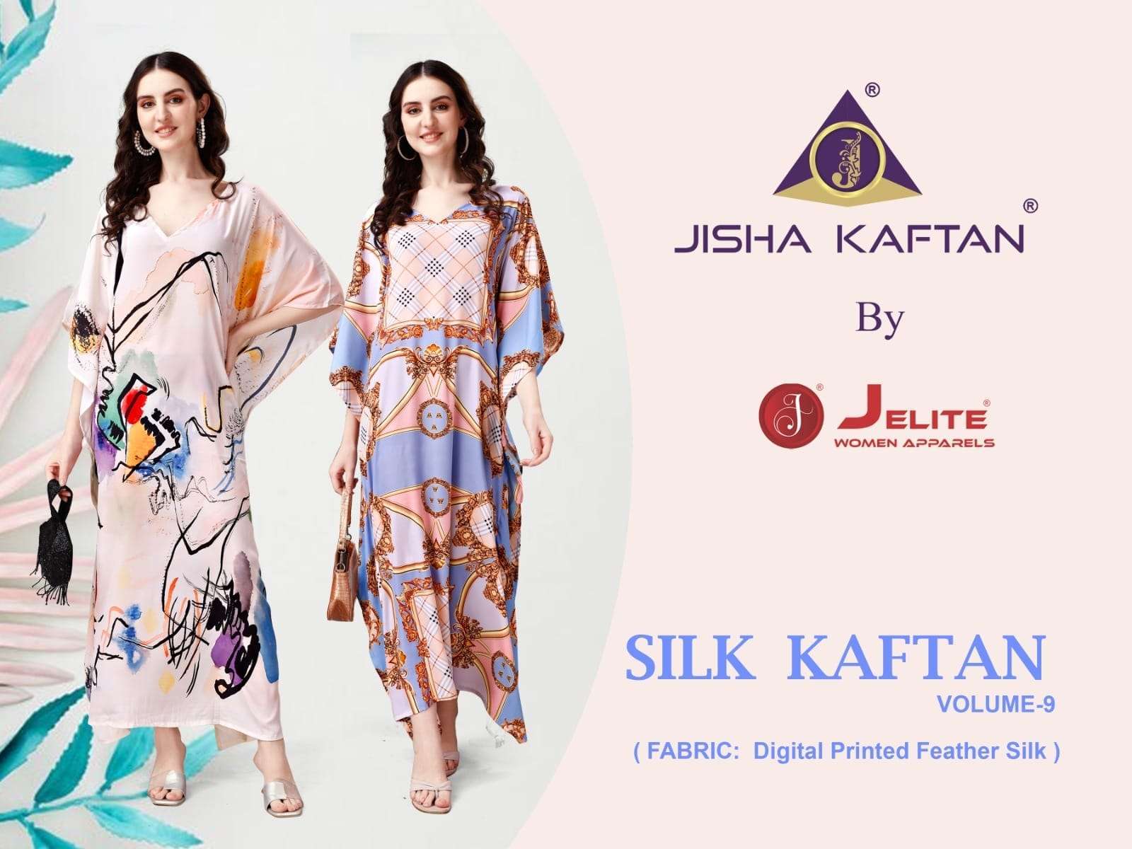 Jisha Kaftan Silk Kaftan Vol 9 Fancy Silk Casual Wear Long Kaftan Dealers
