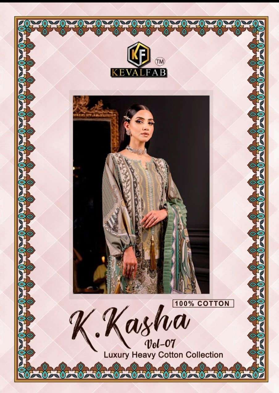 Keval Fab K Kasha Vol 07 Heavy Branded Cotton Karachi Dress Suppliers
