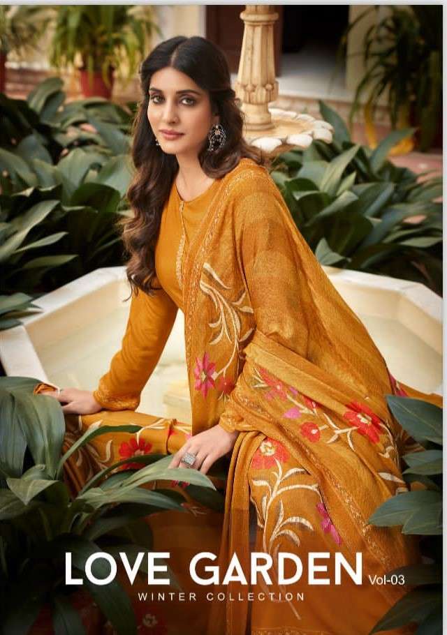 Rupali Fashion Love Garden Vol 3 Exclusive Suit Fancy Pashmina Winter Collection wholesaler