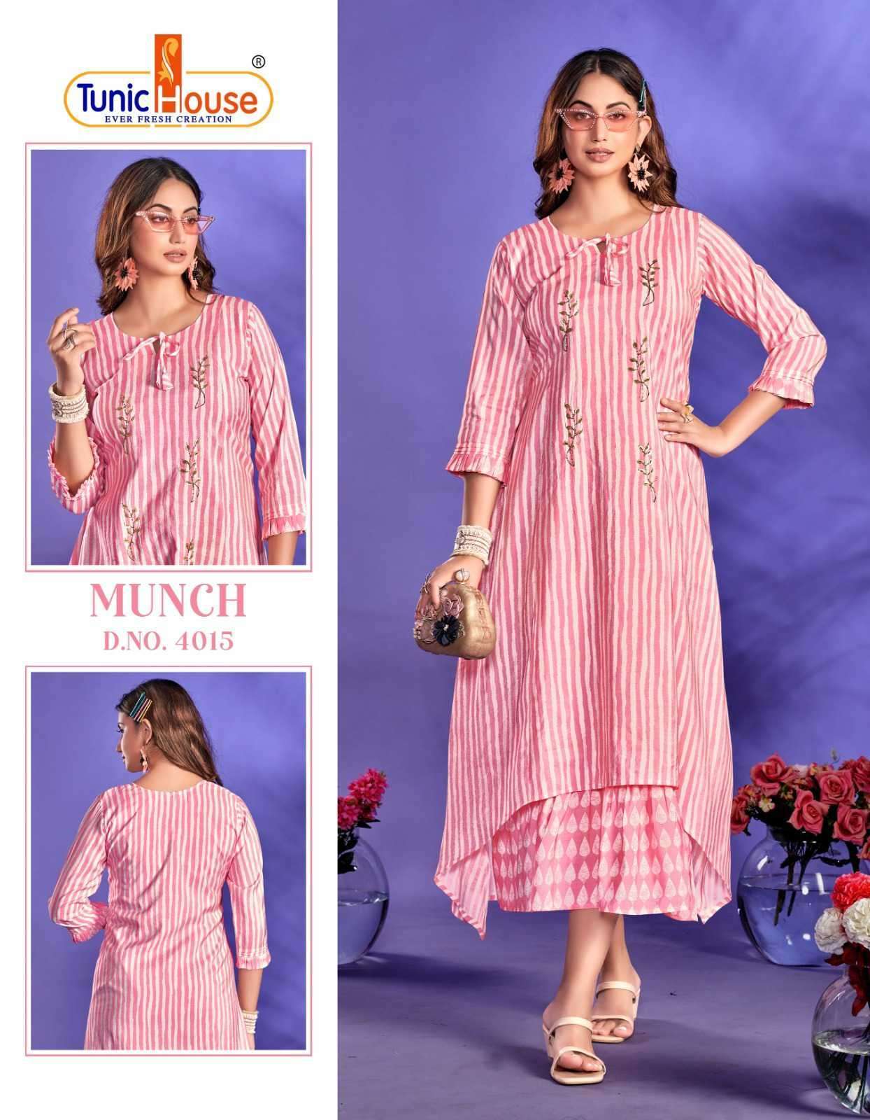 Tunic House Munch Ethnic Wear Layered Kurti Gown Suppliers