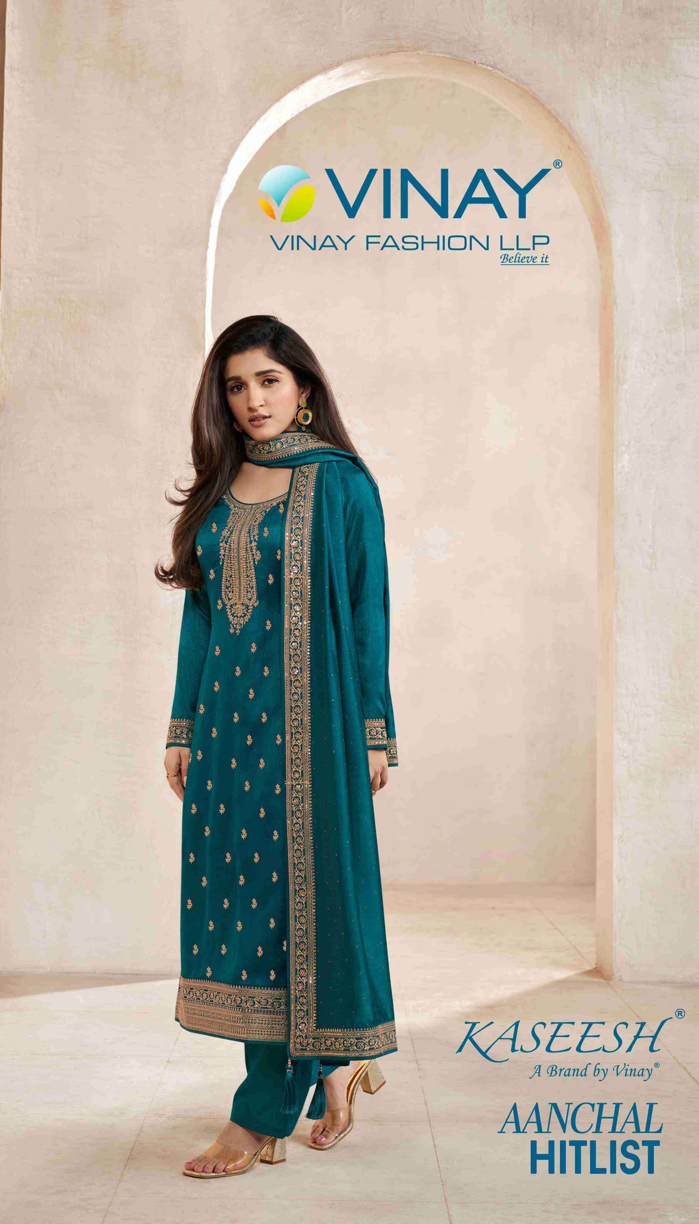 Vinay Fashion Kaseesh Aanchal Hitlist Silk Ladies Suit Wholesaler