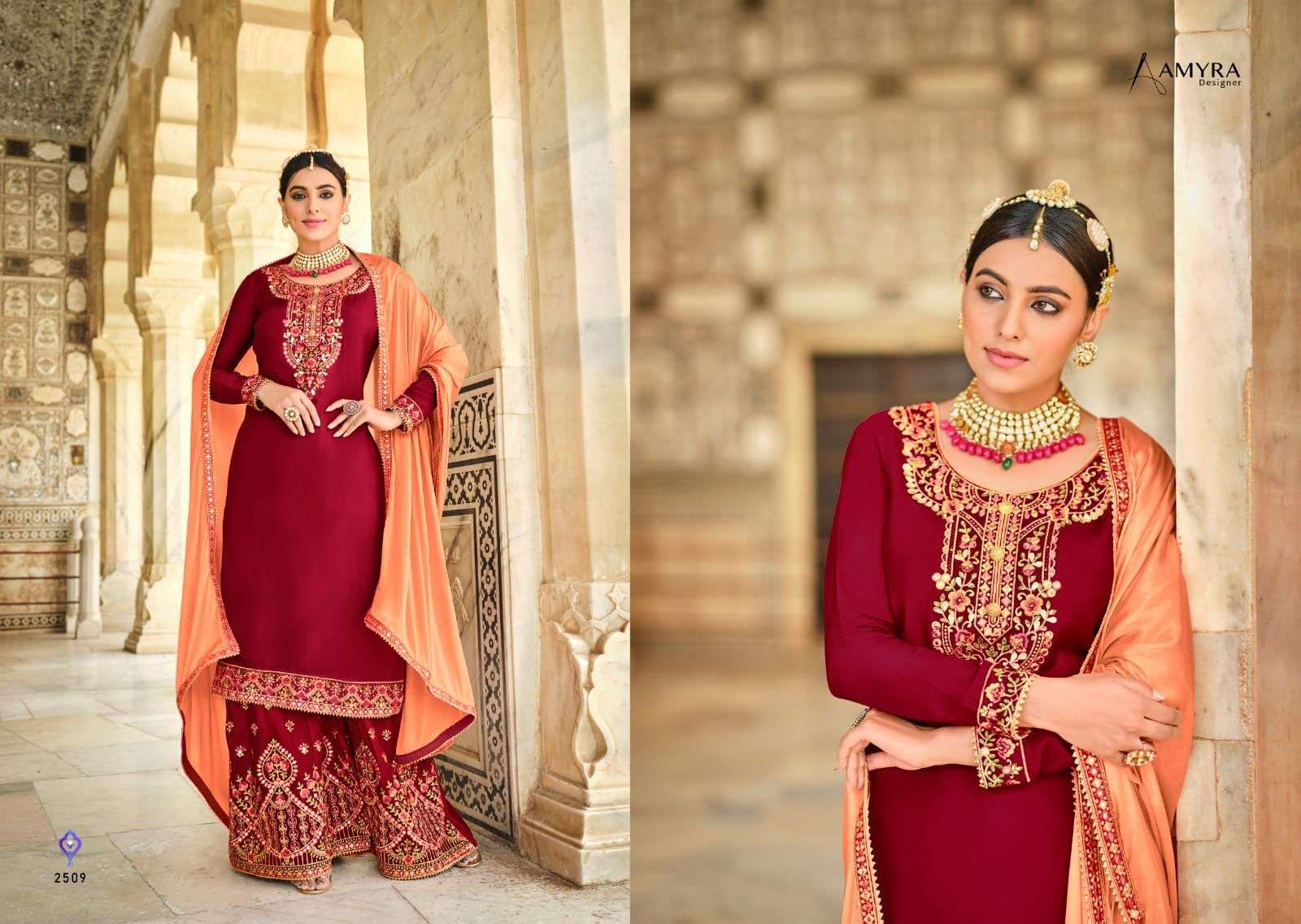 Ganga Gharana Designer Print Velvet Suit - Winter Collection