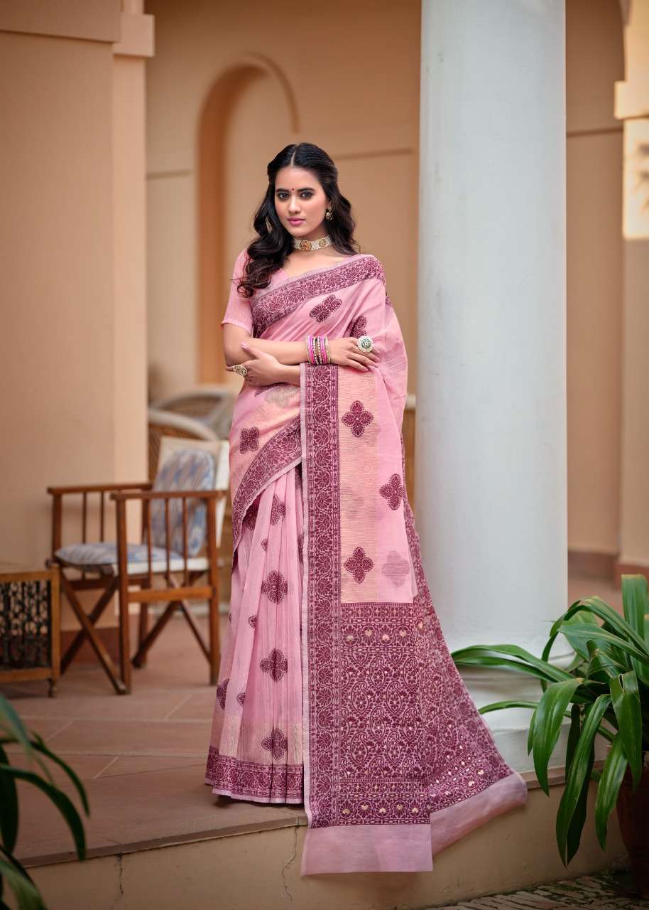 Buy Berry Wine Patterned Saree Online in the USA @Mohey - Saree for Women