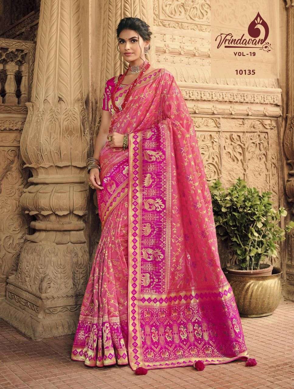 royal designer vrindavan vol 19 party wear banarasi silk saree collection deale 1 2022 01 10 21 31 23