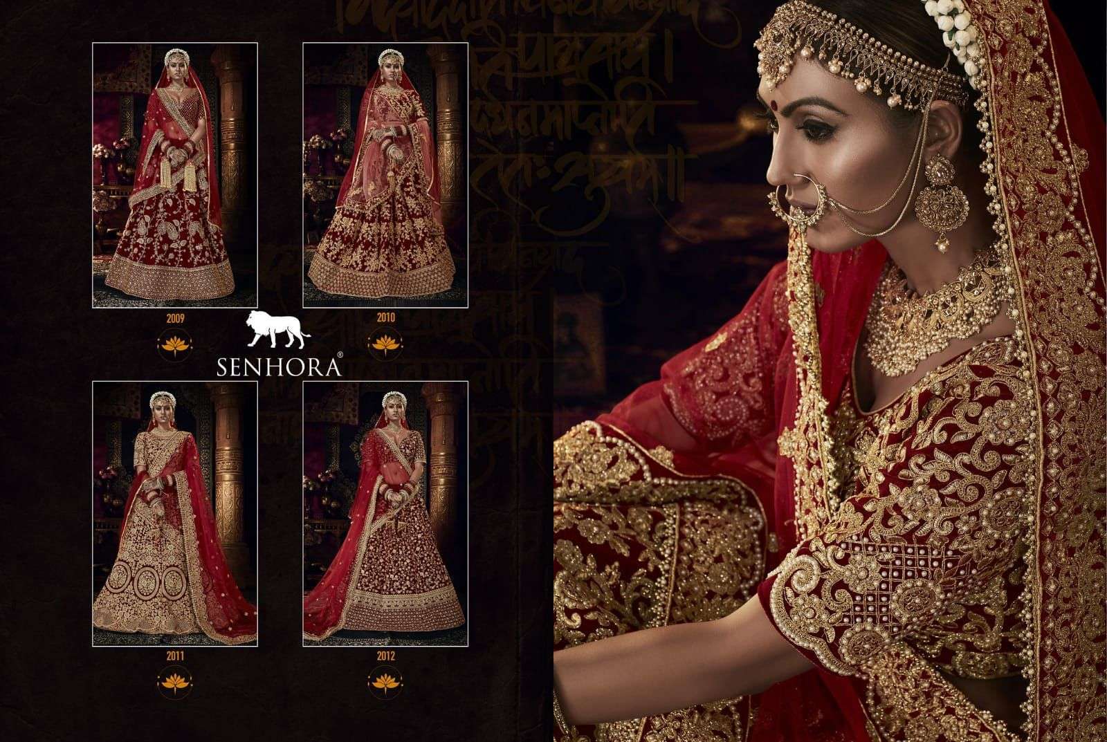 Senhora Shraddha Bridal Heritage Vol 4 Designer Velvet Bridal Lehenga Collection  Dealer