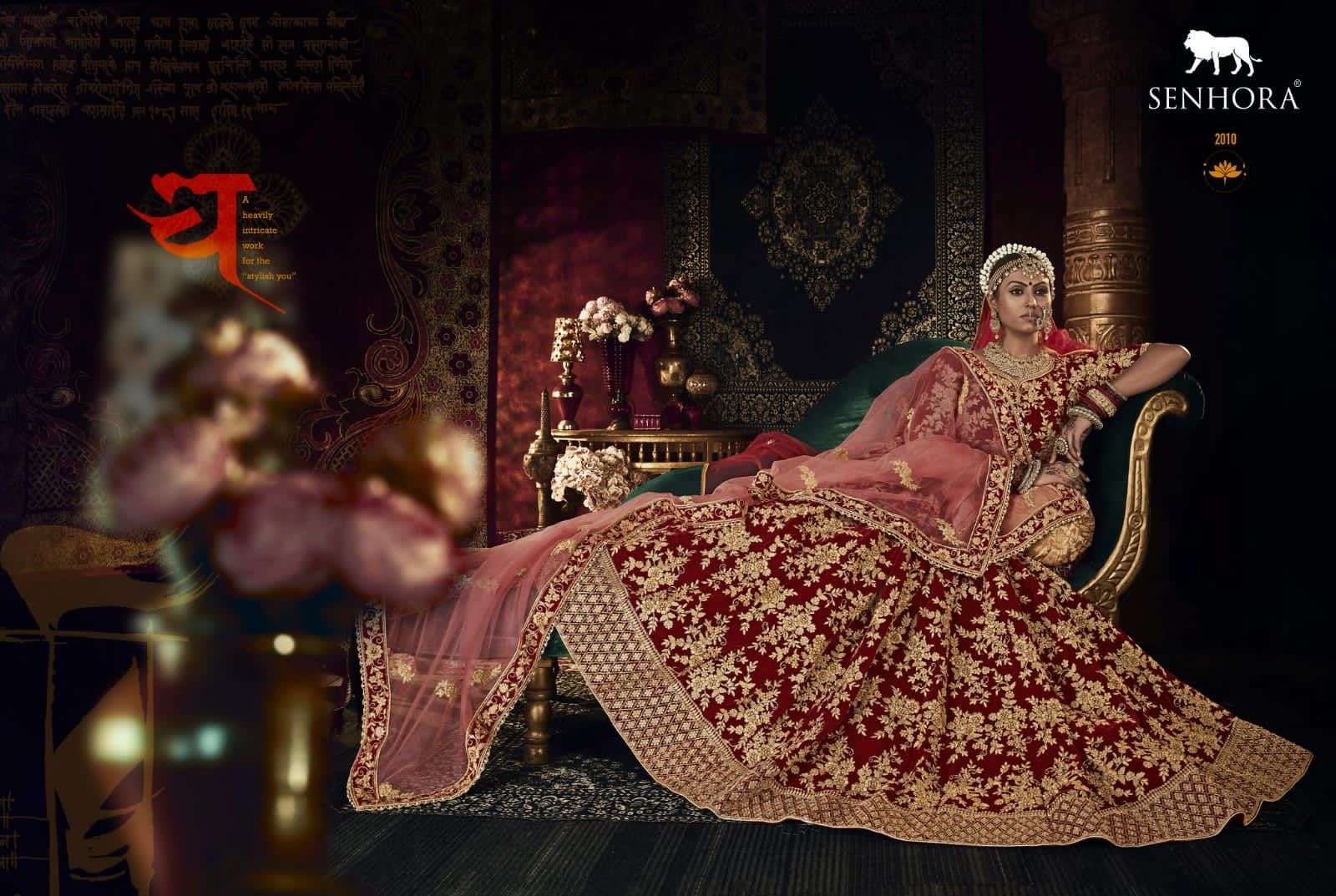 Senhora Shraddha Bridal Heritage Vol 4 Designer Velvet Bridal Lehenga Collection  Dealer