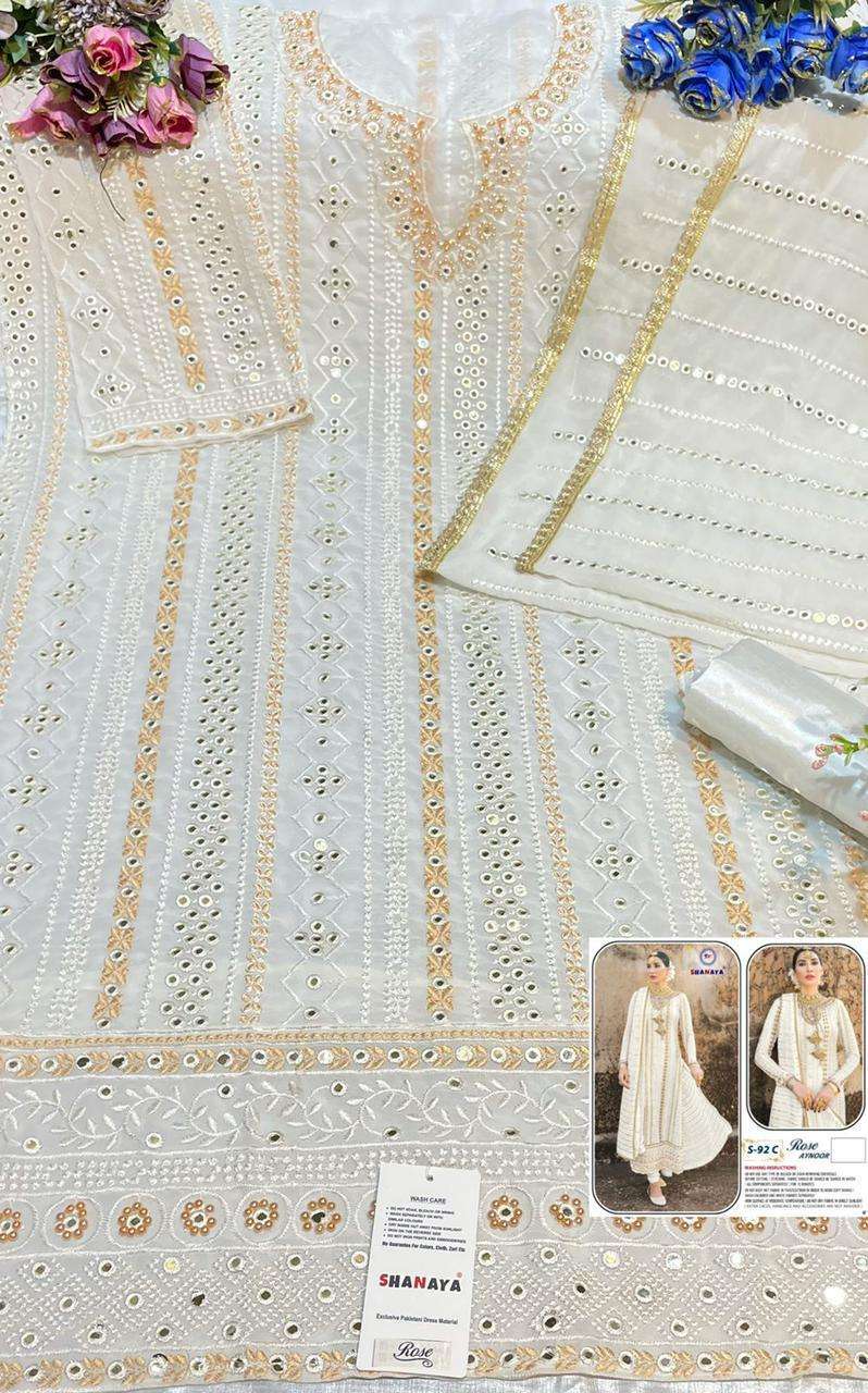 Shanaya Rose Aynooe S 92 Colors Fancy Pakistani Suit Collection Dealer
