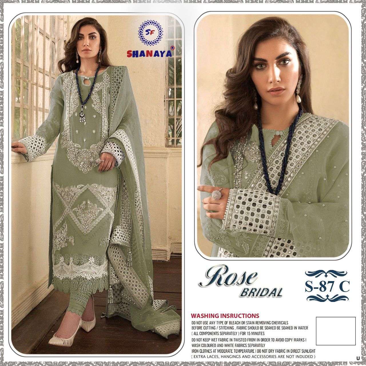 Shanaya Rose Bridal S 87 Colors Designer Pakistani Suit Collection Wholesale 