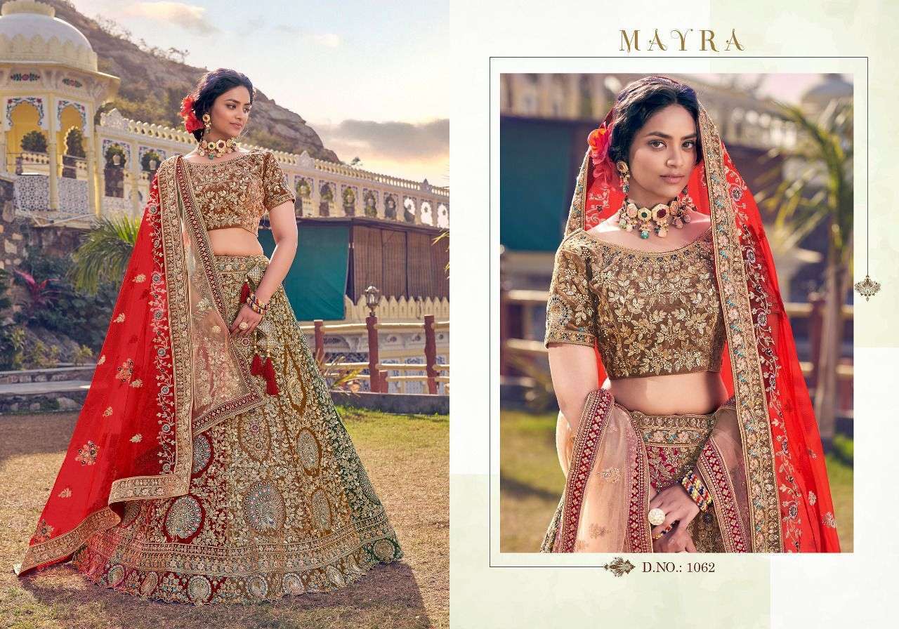 Designer Bridal Ruby Pink Lehenga Choli at Rs.34995/10 in surat offer by  Amrut The Fashion Icon