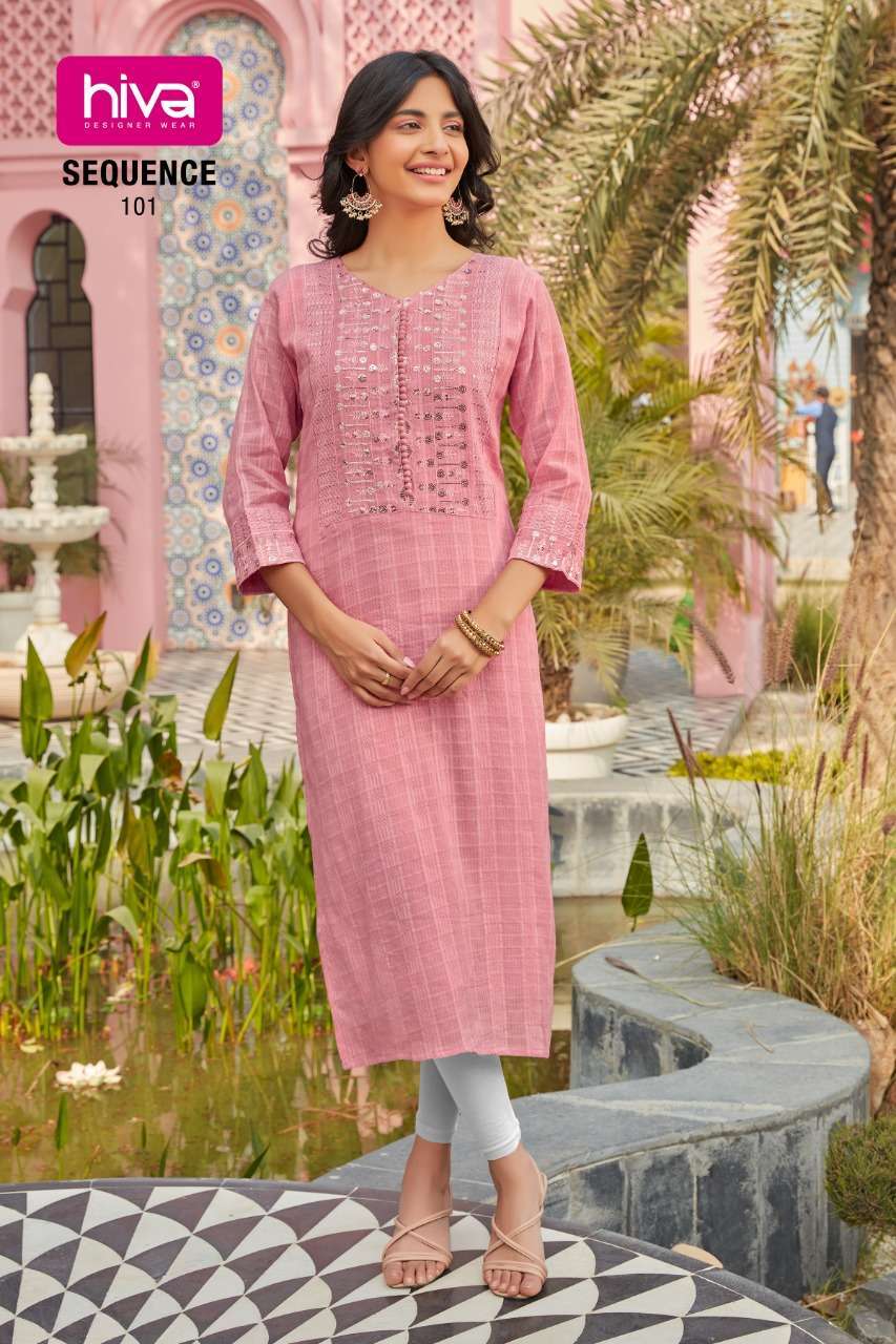 Cyan Cotton ladies Kurti With Front Embroidered - Cavalous - 3325347