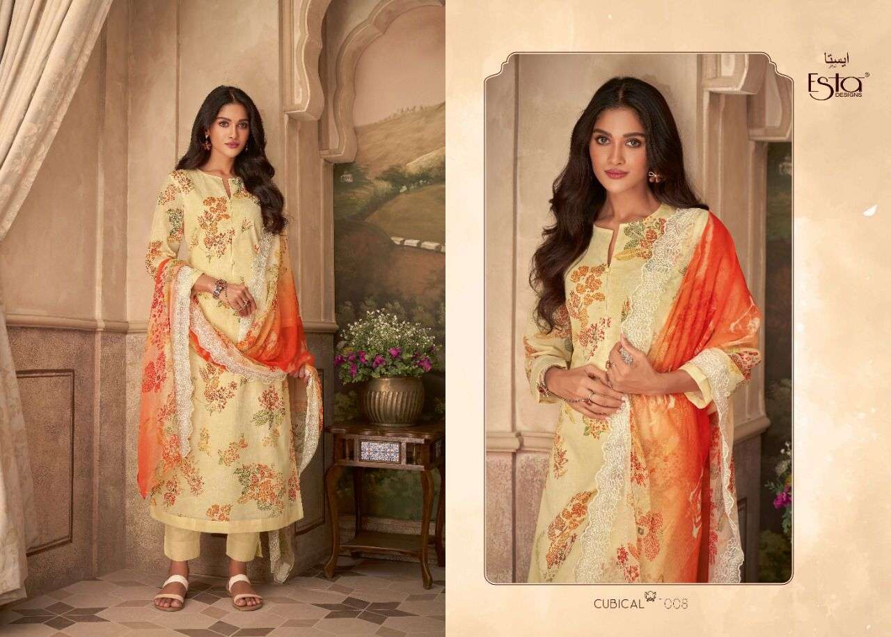 Esta Designs Cubical Designer Print Cotton Salwar Suit New Collection Dealer