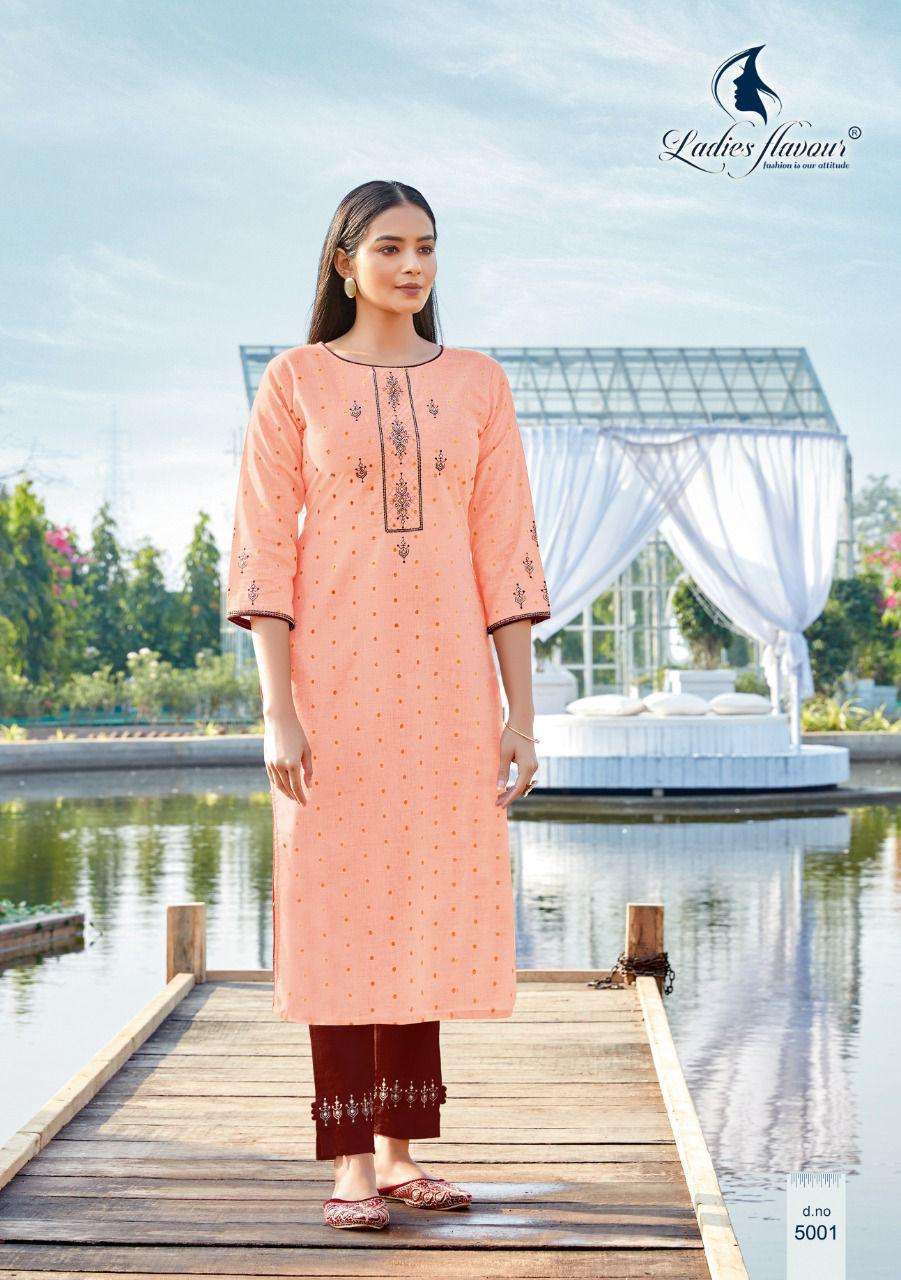MINC - Buy Embroidered Kurti in Pink Khadi Cotton Online