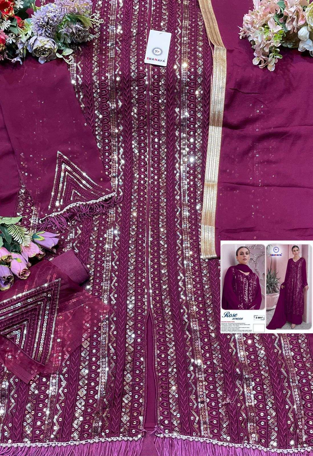 Shanaya S 99 Colors Edition Designer Pakistani Suit Collection Wholesaler