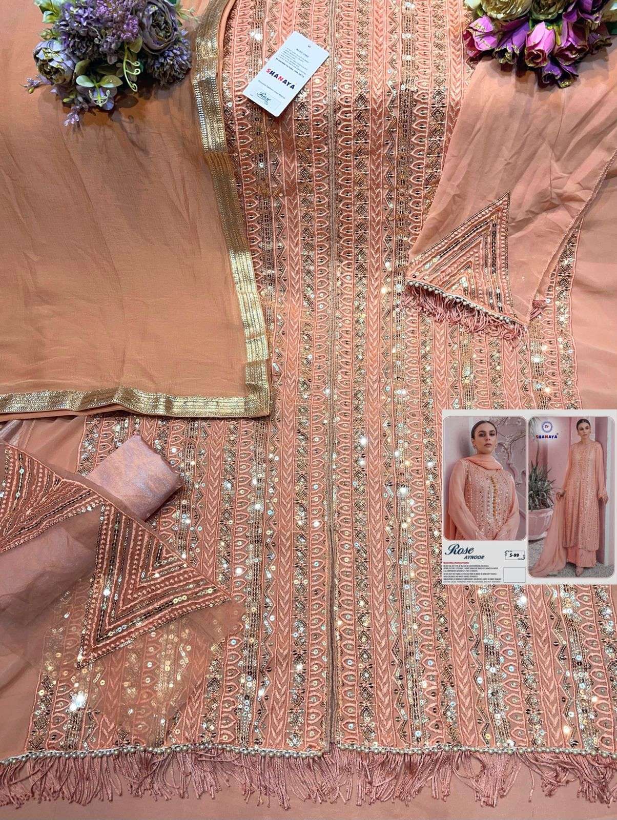 Shanaya S 99 Colors Edition Designer Pakistani Suit Collection Wholesaler