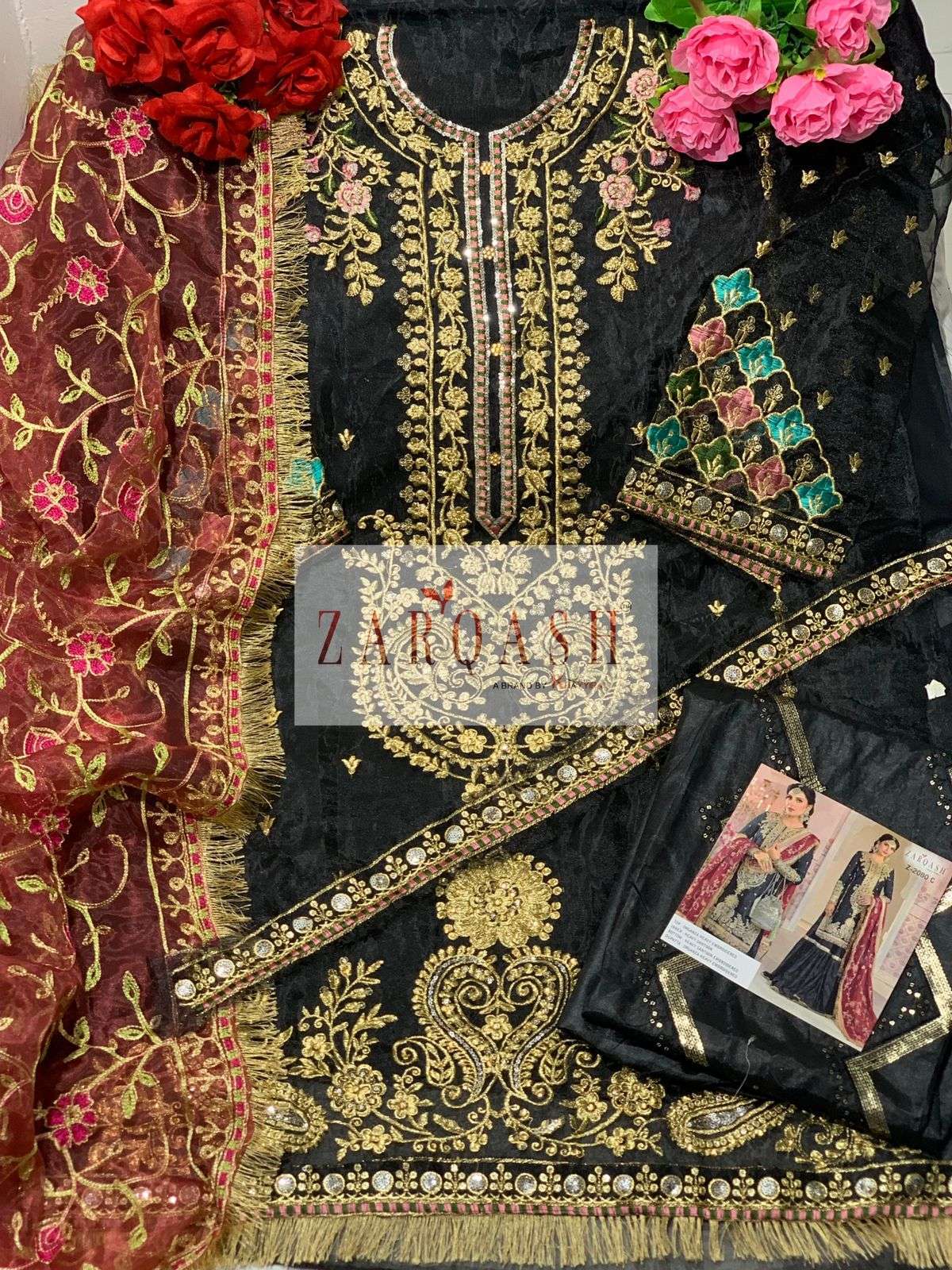 Zarqash Mariya B Mbroidered Vol 2 Z 2080 Colors Pakistani Suit Collection in surat