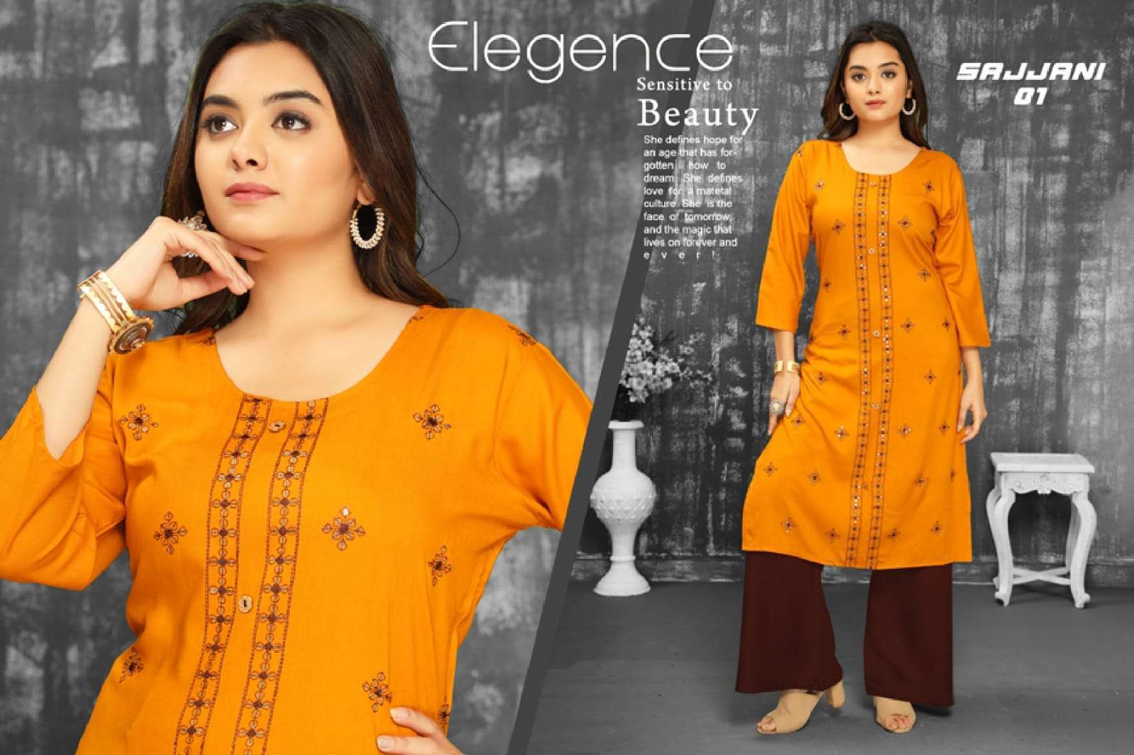 Casual Wear 3/4th Sleeve Rayon Kurti With Palazzo And Dupatta Set, Wash  Care: Handwash at best price in Jaipur