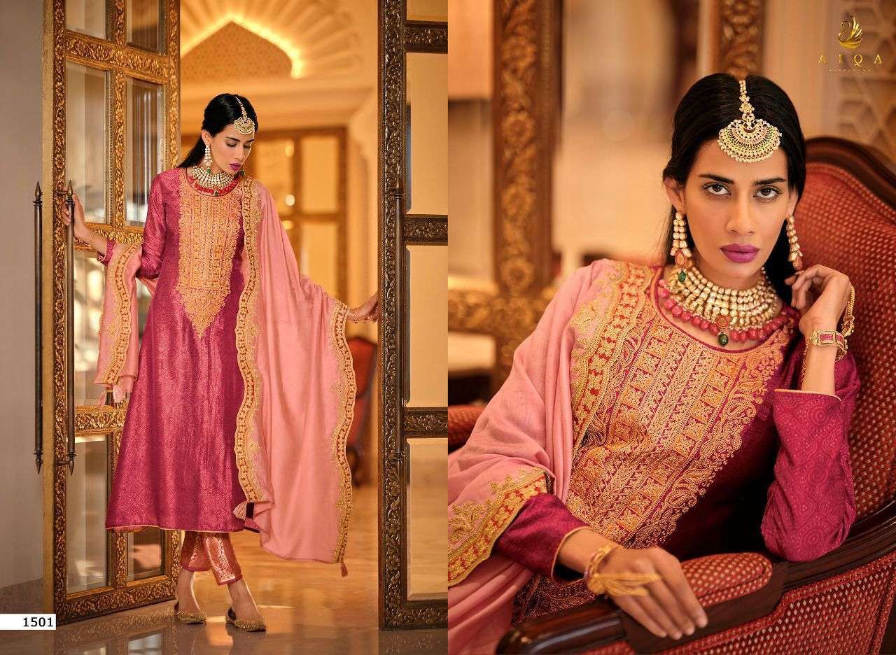 Aiqa Lifestyle Rawnaq Designer Ethnic Wear Silk Salwar Suit Collection in surat