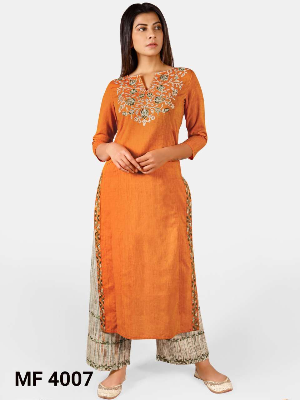 Buy SACCHE DHAAGE Women Khadi Cotton Striped Pattern Kurti | Mandarian  Collar Straight Ethnic Wear Calf Length Formal Kurta Black at Amazon.in