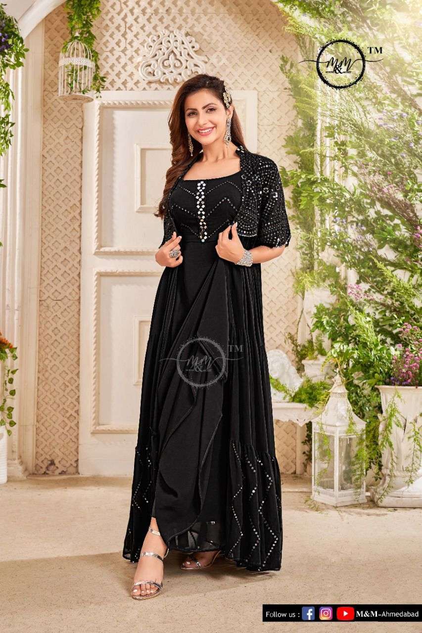 S4U 5-122 Party Wear Indo Western Gown Dress Catalog Wholesaler