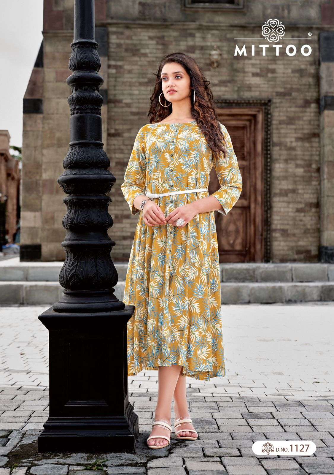 Vrajmay Kurtis for Women - Fancy Heavy Poly Crepe Printed Long A - Line  Kurti with Belt for Girls, Perfect for Travelling, Shopping, Daily, Office,  Holidays, Festival Wear for Ladies : Amazon.in: Fashion