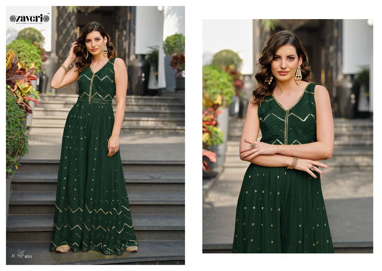   JUMPSUIT COLOR ED -2 By Zaveri Indo-Western Collection  