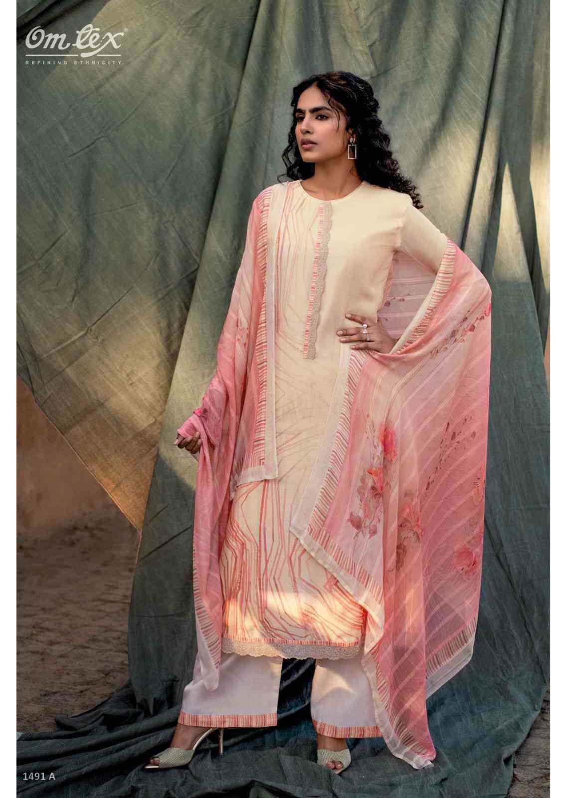 Omtex Poorvi Pure Muslin Straight Suit Catalog Manufacturer