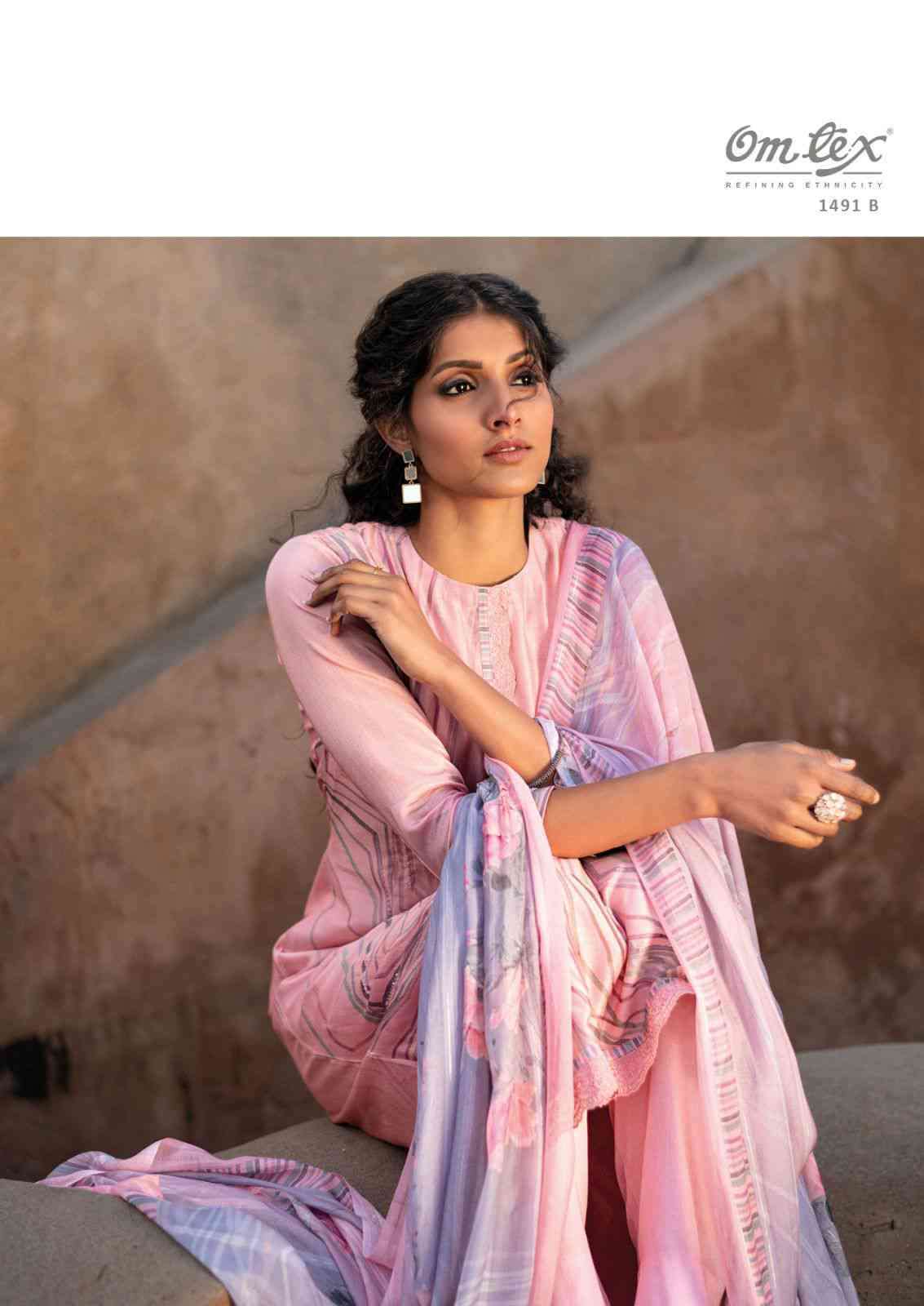 Omtex Poorvi Pure Muslin Straight Suit Catalog Manufacturer