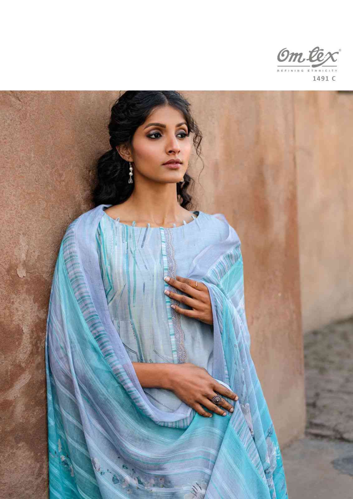 Omtex Poorvi Pure Muslin Straight Suit Catalog Manufacturer