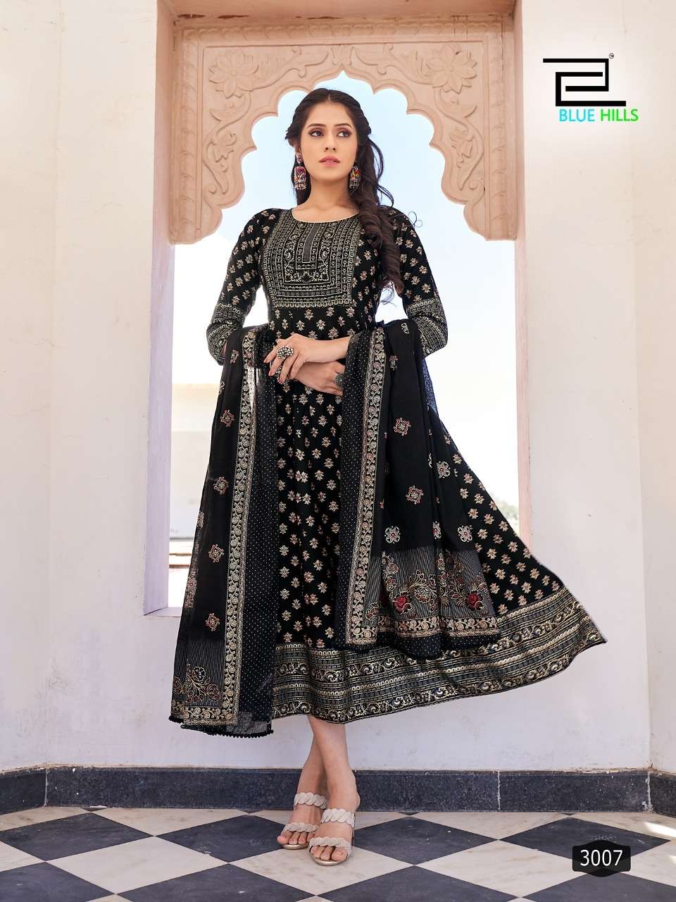 Blue Hills By Senorita Vol-3 Anarakali Kurtis Catalog Set Supplier