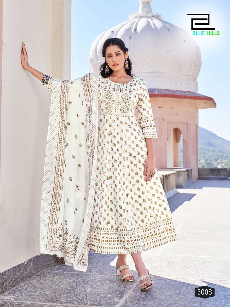 Blue Hills By Senorita Vol-3 Anarakali Kurtis Catalog Set Supplier