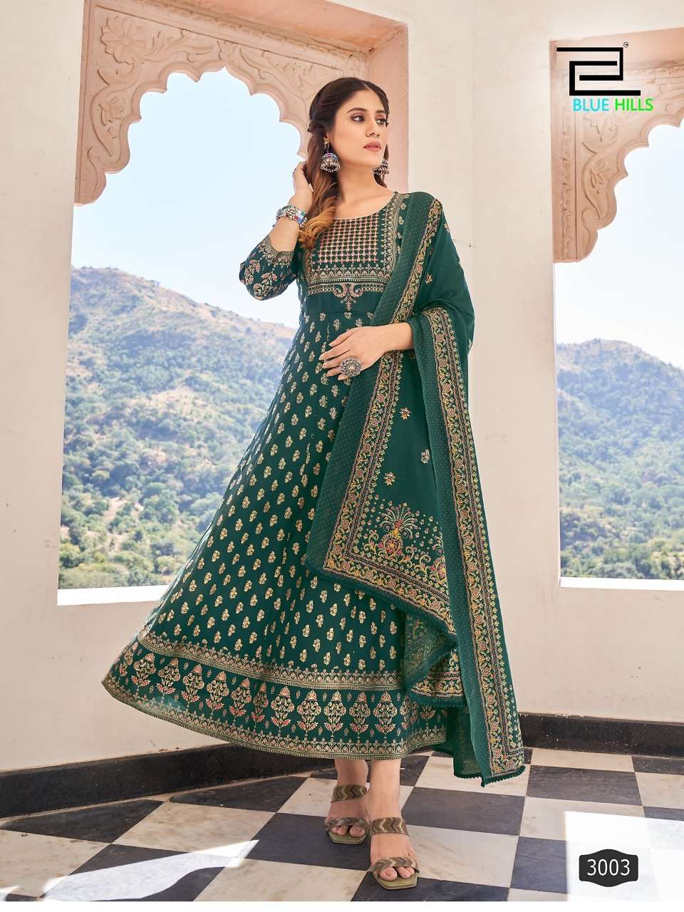 Blue Hills By Senorita Vol-3 Anarakali Kurtis Catalog Set Supplier