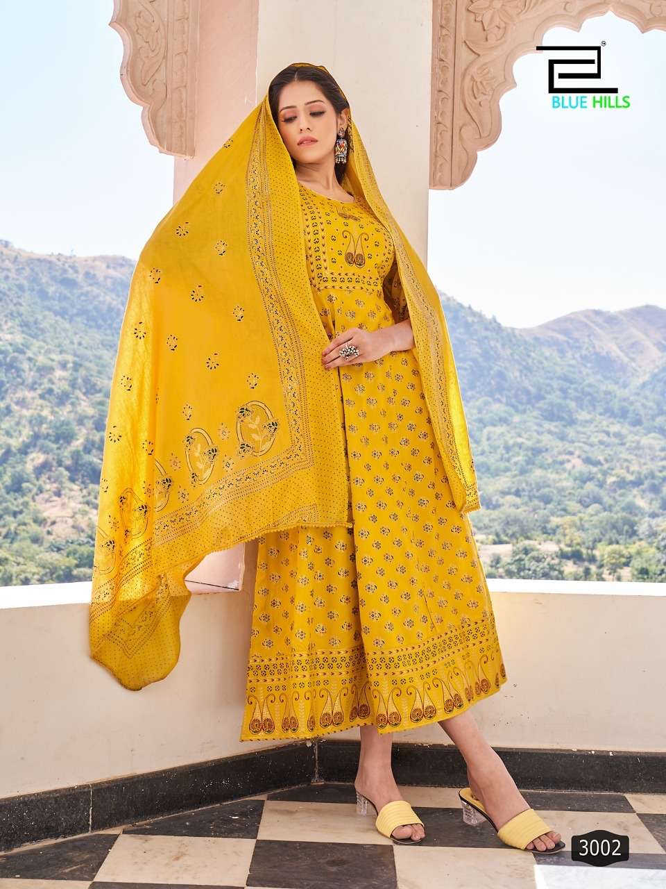 Blue Hills By Senorita Vol-3 Anarakali Kurtis Catalog Set Supplier