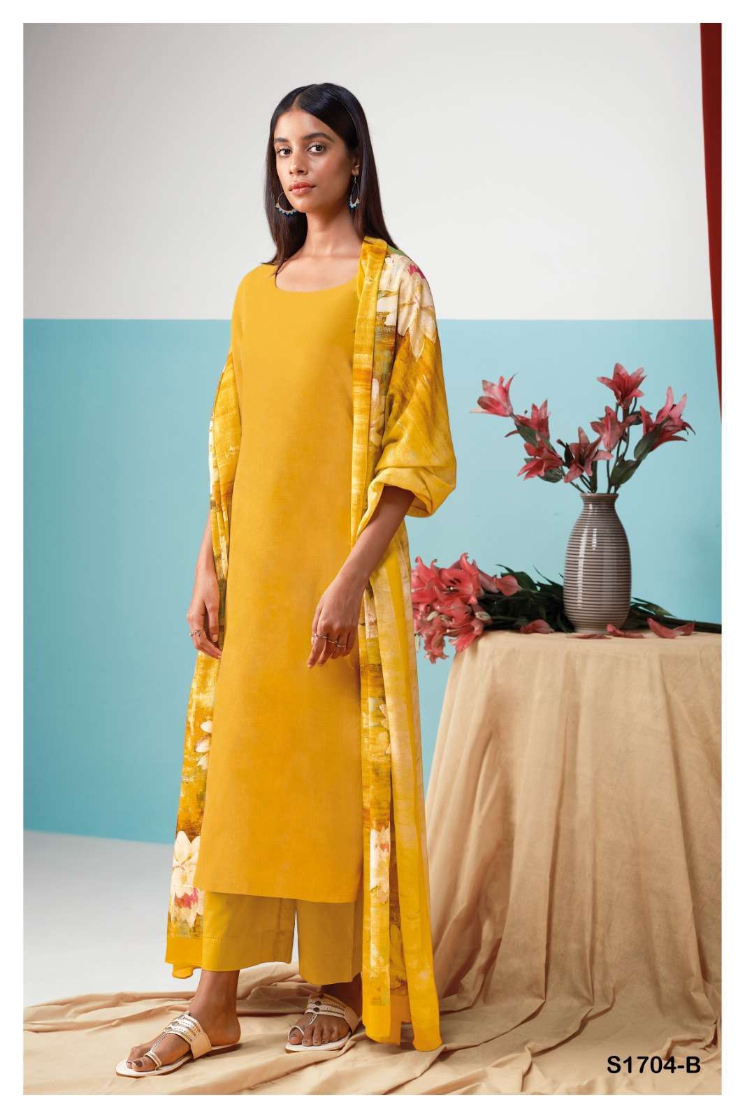 Ganga Ora 1704 Fancy Cotton Salwar Kameez Catalog Dealer