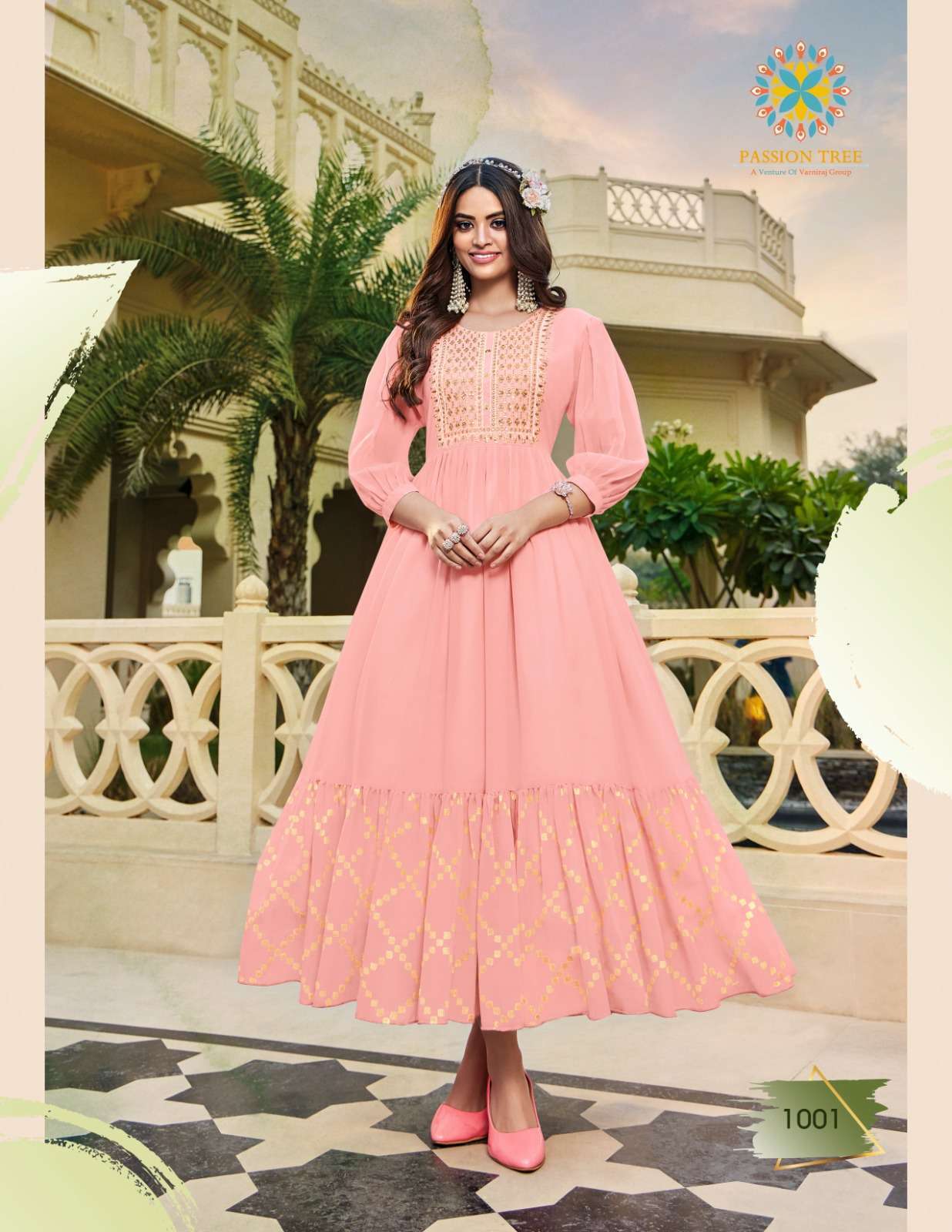 Passion Tree Flair Glory Vol 1 Designer Flair Kurti Gown Catalog Dealers