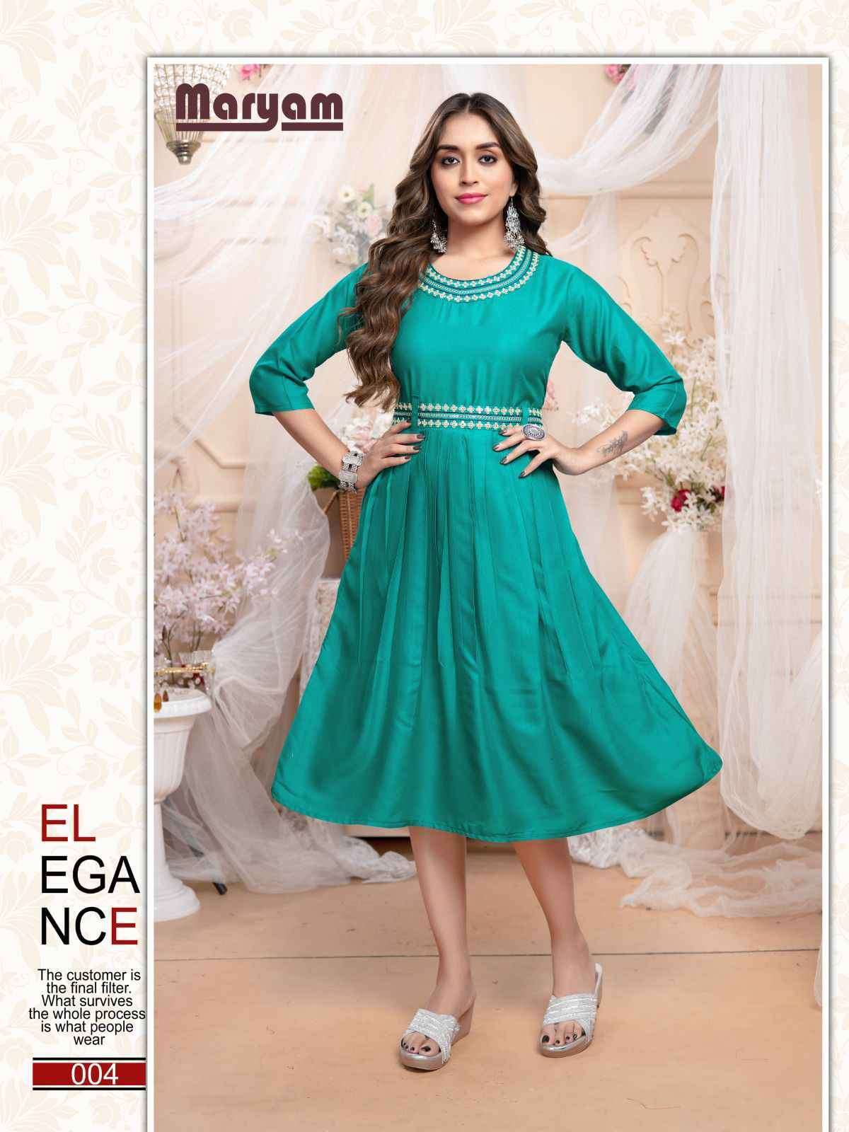 Frock Style Kurtis- Green